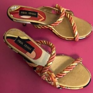 Rina Shah Custom Made Vintage 👠 in leather&satin